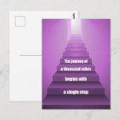 reis van duizend kilometer briefkaart (Voorkant / Achterkant)