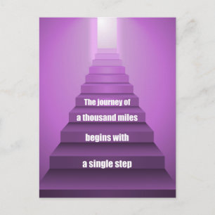 reis van duizend kilometer briefkaart