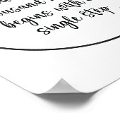 Reis van duizend mijl Single Step Filosofie Q Poster (Hoek)