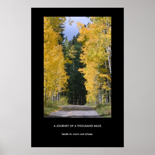Reis van een demotiverend poster van duizend en mi (Voorkant)