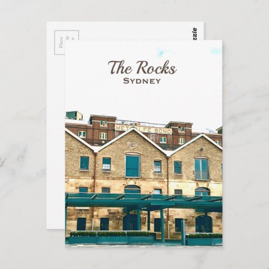 Reis van het  erfgoed van Rocks Sydney Briefkaart (Voorkant / Achterkant)