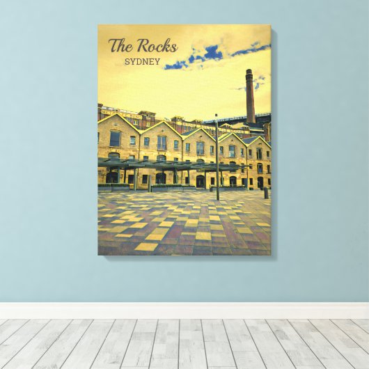 Reis van het  erfgoed van Rocks Sydney Canvas Afdruk (Insitu (Houten vloer))