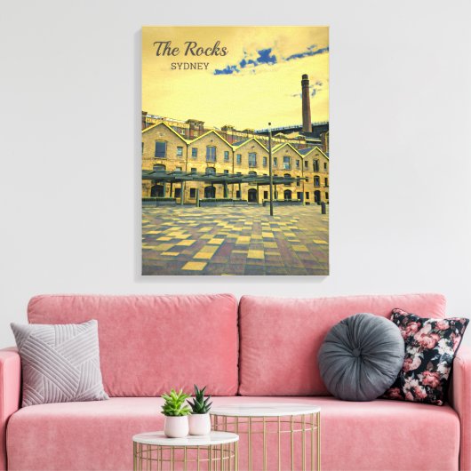 Reis van het  erfgoed van Rocks Sydney Canvas Afdruk (Insitu (Woonkamer))