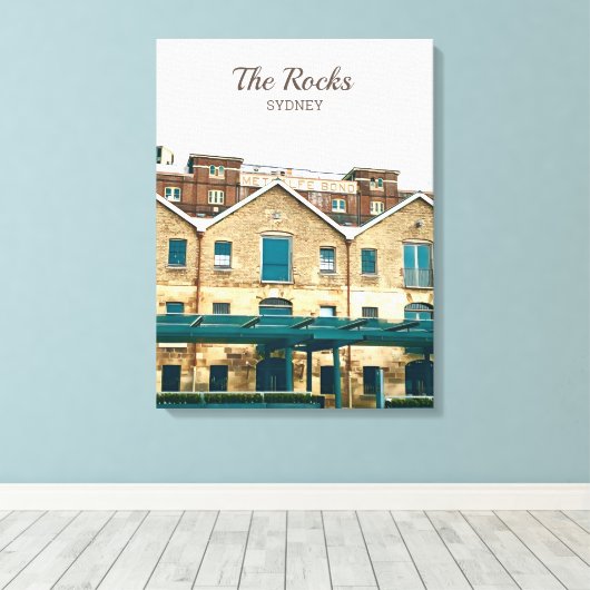 Reis van het  erfgoed van Rocks Sydney Canvas Afdruk (Insitu (Houten vloer))