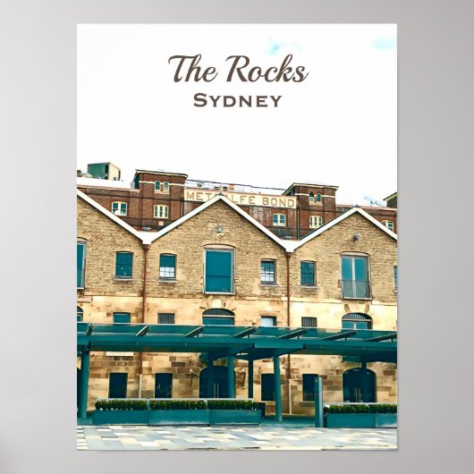 Reis van het  erfgoed van Rocks Sydney Poster (Voorkant)