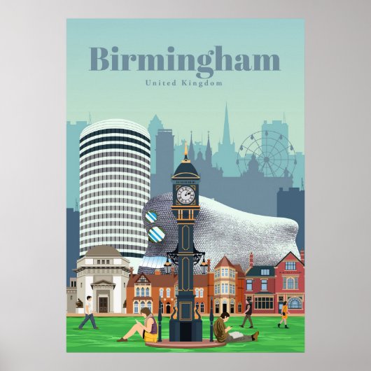 Reis van kunst naar Birmingham Poster (Voorkant)