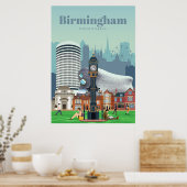 Reis van kunst naar Birmingham Poster (Keuken)