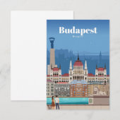Reis van kunst naar Boedapest Informatiekaartje (Voorkant / Achterkant)