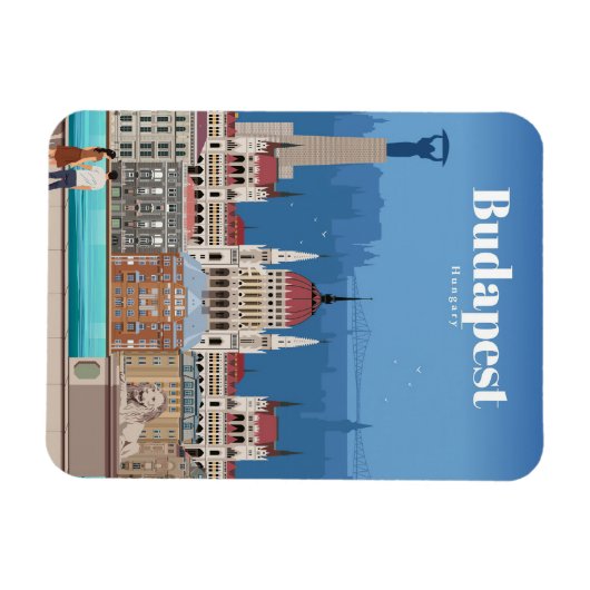 Reis van kunst naar Boedapest Magneet (Horizontaal)