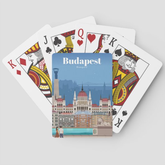 Reis van kunst naar Boedapest Pokerkaarten (Achterkant)