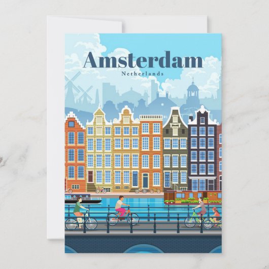 Reis van kunstreizen naar Amsterdam Bedankkaart (Voorkant)