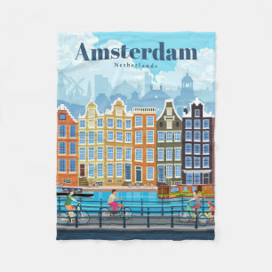 Reis van kunstreizen naar Amsterdam Fleece Deken