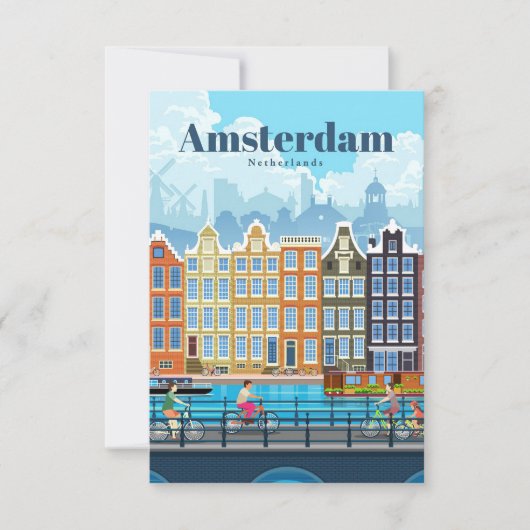 Reis van kunstreizen naar Amsterdam RSVP Kaartje (Voorkant)