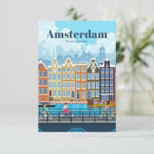 Reis van kunstreizen naar Amsterdam RSVP Kaartje (Staand voorkant)