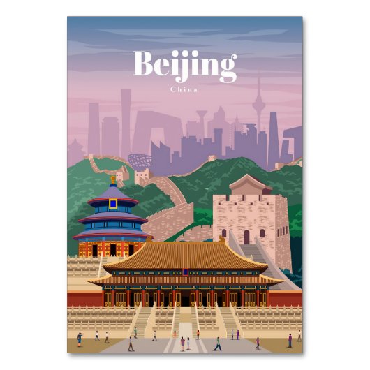 Reis van kunstreizen naar Beijing China Kaart (Voorkant)