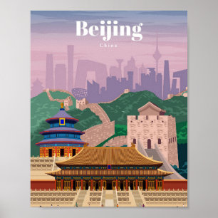 Reis van kunstreizen naar Beijing China Poster