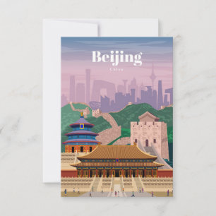 Reis van kunstreizen naar Beijing China RSVP Kaartje