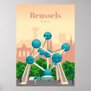Reis van kunstreizen naar Brussel Poster