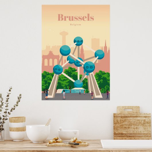 Reis van kunstreizen naar Brussel Poster (Keuken)