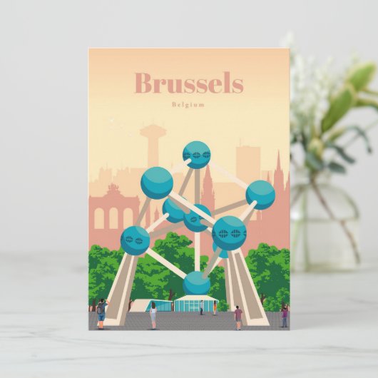 Reis van kunstreizen naar Brussel Programmakaart (Staand voorkant)