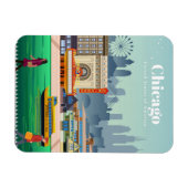 Reis van kunstreizen naar Chicago Magneet (Horizontaal)