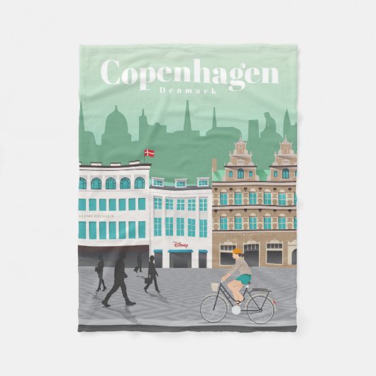 Reis van kunstreizen naar Kopenhagen Fleece Deken (Voorkant)