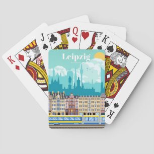 Reis van kunstreizen naar Leipzig Duitsland Pokerkaarten