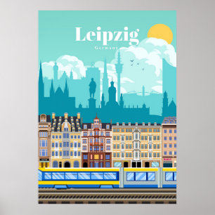 Reis van kunstreizen naar Leipzig Duitsland Poster