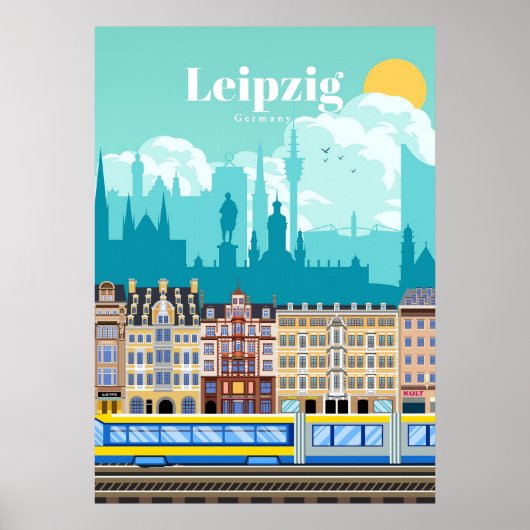 Reis van kunstreizen naar Leipzig Duitsland Poster (Voorkant)
