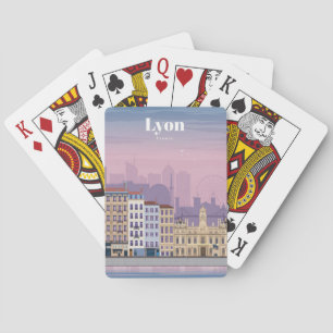 Reis van kunstreizen naar Lyon Frankrijk Pokerkaarten