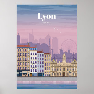 Reis van kunstreizen naar Lyon Frankrijk Poster