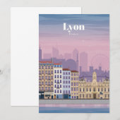 Reis van kunstreizen naar Lyon Frankrijk Programmakaart (Voorkant / Achterkant)