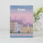 Reis van kunstreizen naar Lyon Frankrijk Programmakaart (Staand voorkant)