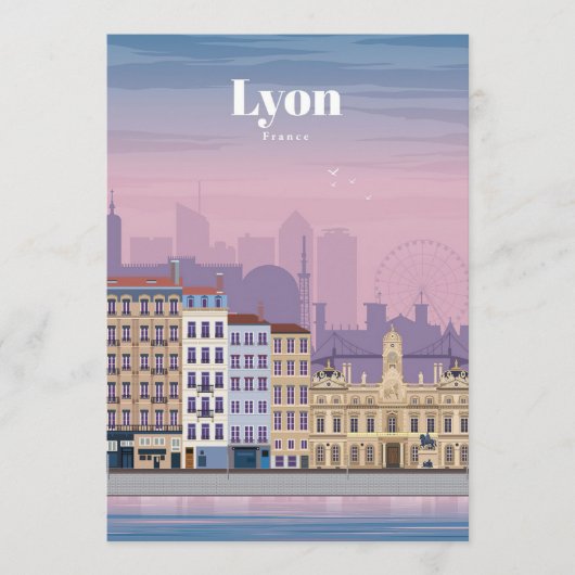 Reis van kunstreizen naar Lyon Frankrijk Programmakaart (Voorkant)