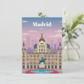 Reis van kunstreizen naar Madrid Spanje Bedankkaart (Staand voorkant)