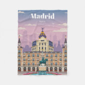 Reis van kunstreizen naar Madrid Spanje Fleece Deken (Voorkant)