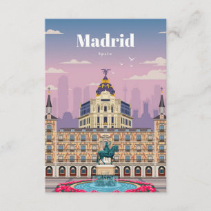 Reis van kunstreizen naar Madrid Spanje Informatiekaartje