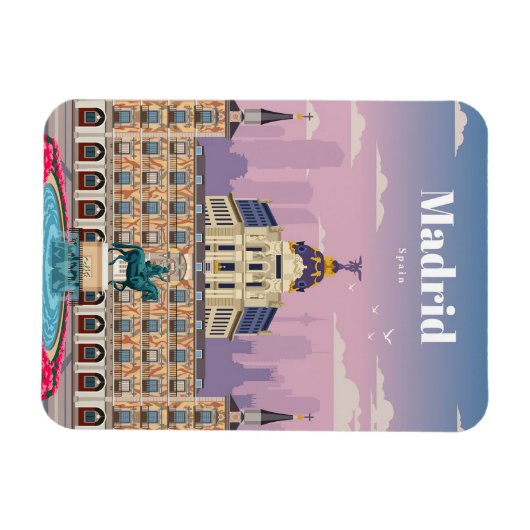 Reis van kunstreizen naar Madrid Spanje Magneet (Horizontaal)