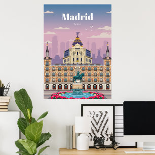 Reis van kunstreizen naar Madrid Spanje Poster