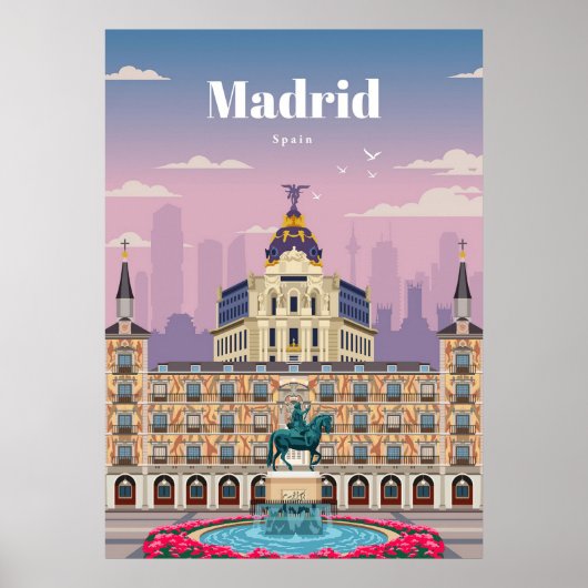 Reis van kunstreizen naar Madrid Spanje Poster (Voorkant)