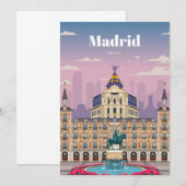 Reis van kunstreizen naar Madrid Spanje Programmakaart (Voorkant / Achterkant)