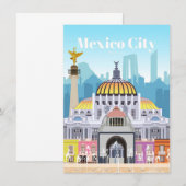 Reis van kunstreizen naar Mexico City Bedankkaart (Voorkant / Achterkant)