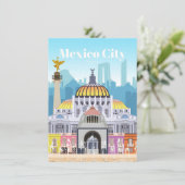 Reis van kunstreizen naar Mexico City Bedankkaart (Staand voorkant)