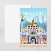 Reis van kunstreizen naar Mexico City Informatiekaartje (Voorkant / Achterkant)