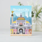 Reis van kunstreizen naar Mexico City Informatiekaartje (Staand voorkant)