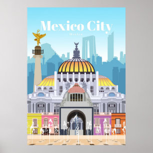 Reis van kunstreizen naar Mexico City Poster