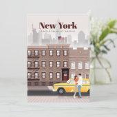 Reis van kunstreizen naar New York City Bedankkaart (Staand voorkant)