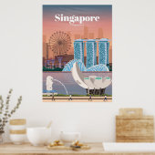Reis van kunstreizen naar Singapore Poster (Keuken)