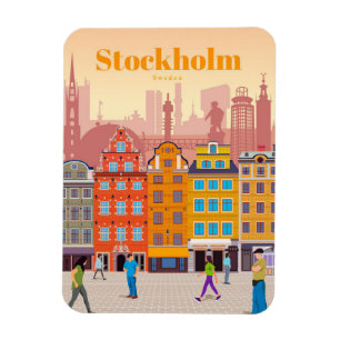 Reis van kunstreizen naar Stockholm Magneet