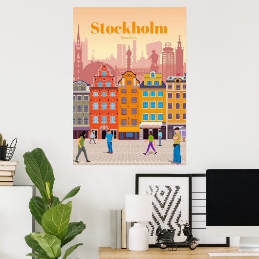 Reis van kunstreizen naar Stockholm Poster (Thuiskantoor)